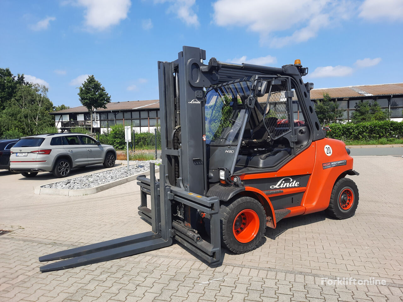 Linde H80T-900 gassdrevet gaffeltruck